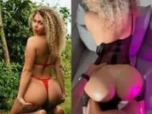 Dani Motta de quatro dando a xota com plug anal de rabinho 240x180 1